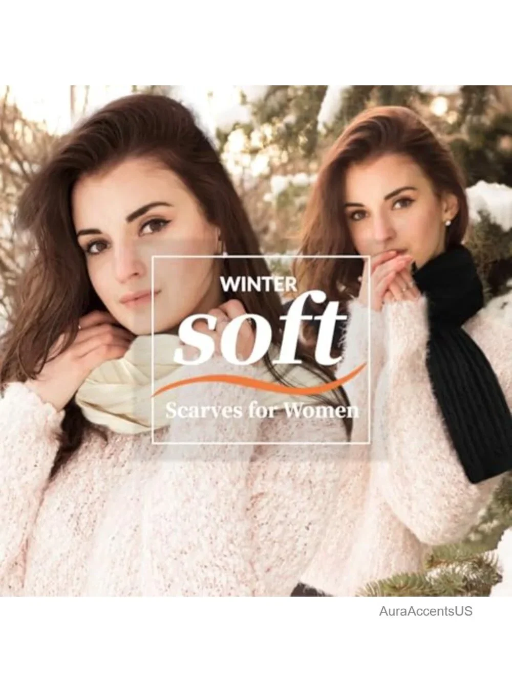 Chunky Knit Winter Scarf for Women Warm Soft Shawl Wrap